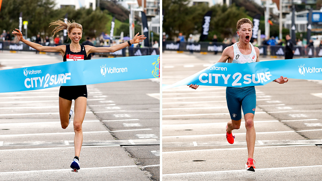 Isaac Heyne and Bronte Oates Claim 55th Anniversary Voltaren City2Surf Titles