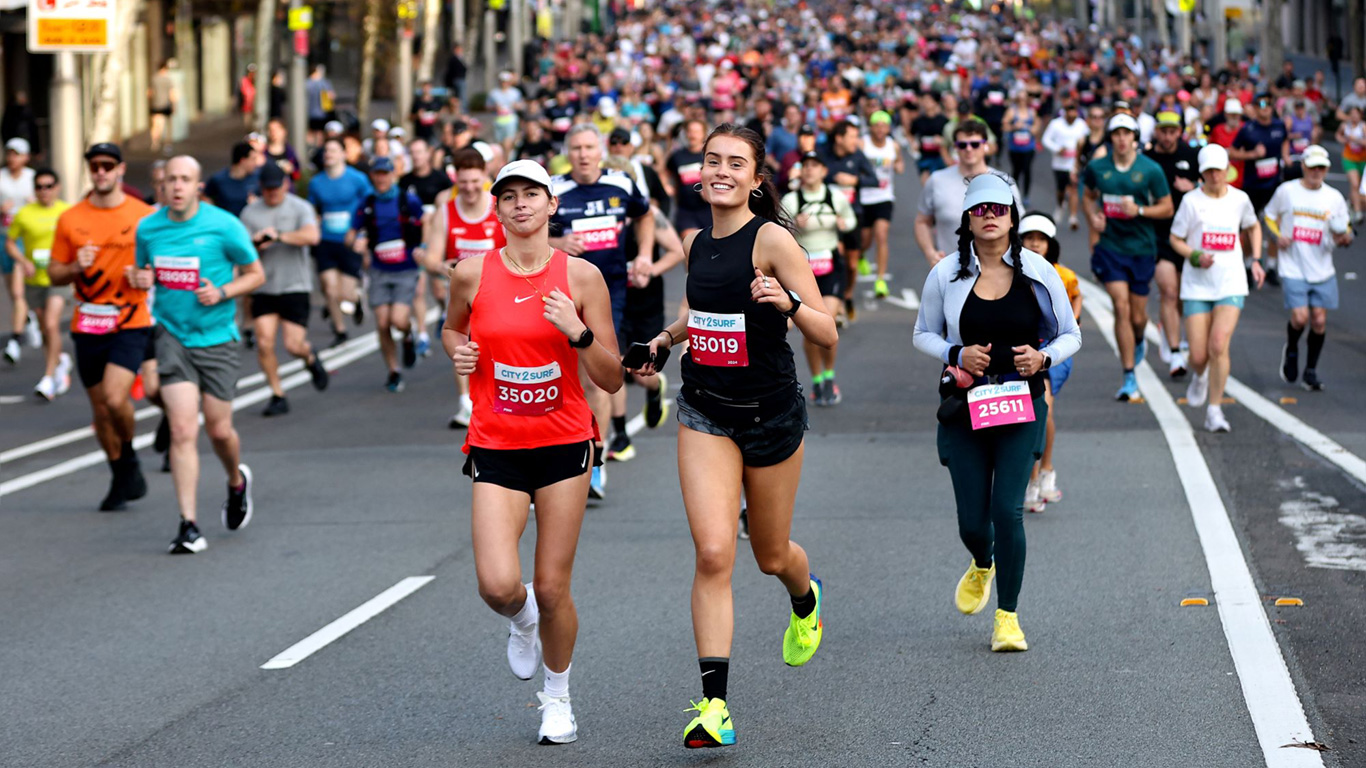 Runners on course at the 2024 City2Surf