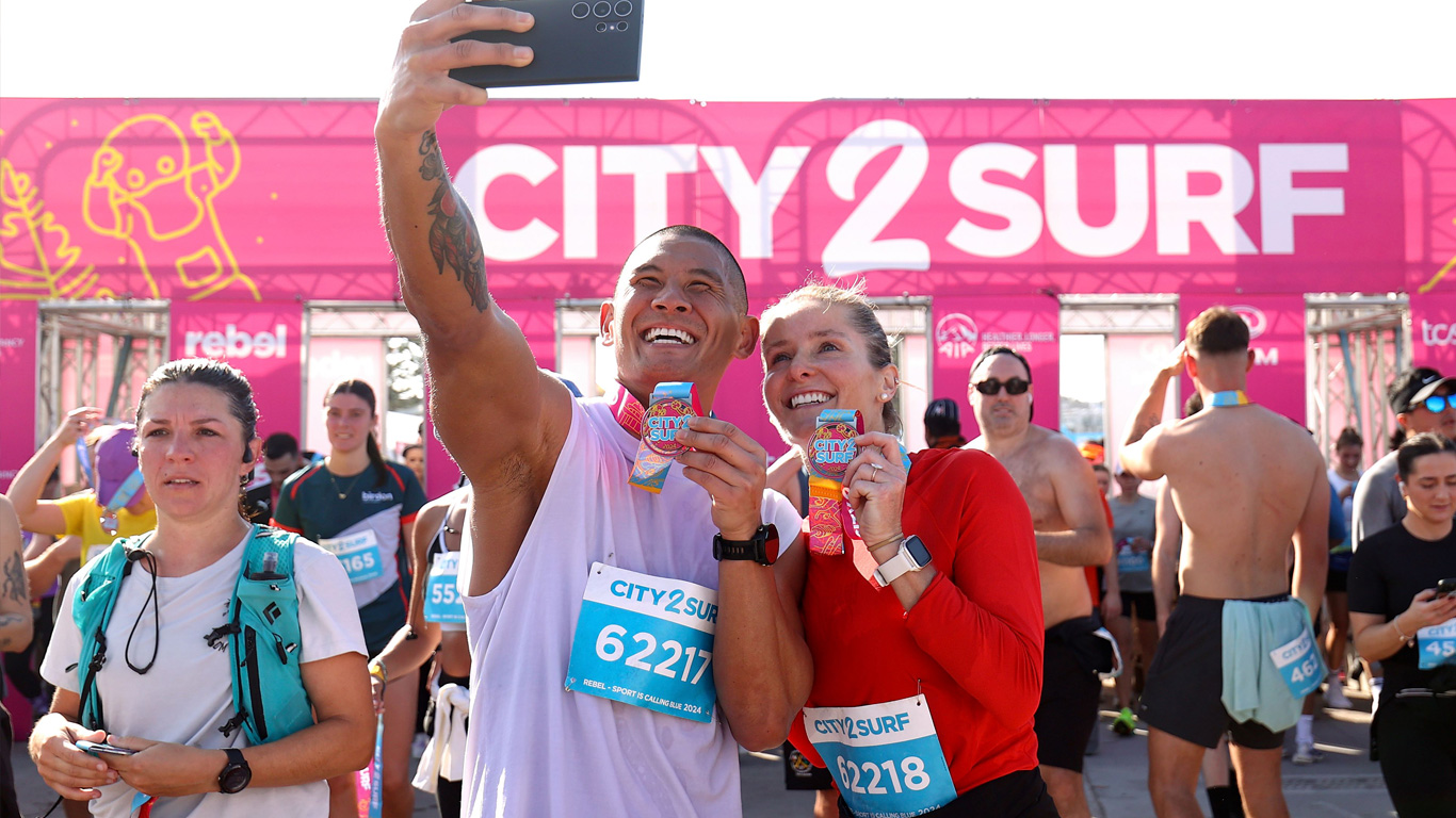 The finish of the 2024 City2Surf in Bondi