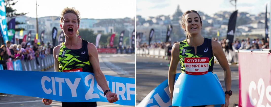 Heyne & Pompeani Claim 2024 City2Surf Titles